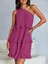 'Hesper' Layered Single Shoulder Mini Dress - Celes Fashion